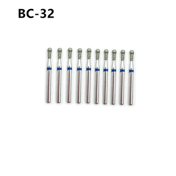 10pcs/set-Diamond Bur Zubné Vŕtačky Burs Leštenie Auta pre vysokorýchlostné Handpiece FG 1,6 mm Stomatológia Materiál BC-32