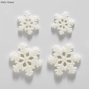 10pcs Snowflake Živice Flatback Cabochon pre Šperky DIY Telefón Prípade Domáce Oblečenie Ručné Scrapbooking Dekorácie 20-30 mm