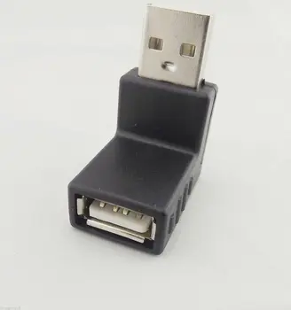 1pcs USB 2.0 A Samec Samica 90 ° NAHOR Zahnutá M/F Adaptér Konektor Konvertor
