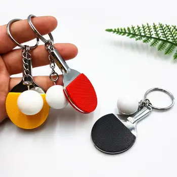 2 ks Kľúč Držiteľov Stolný Tenis Bat Prívesok Keychain Mini Tlačidlo Krúžky pre obchod so Ceny Dar