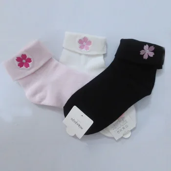 2021 Japonskej Školy Dievča Krátke Ponožky Módne Výšivky JK Školské Uniformy Príslušenstvo Teenagerov Vysokej Tesný Jednotné Ponožky Čierne
