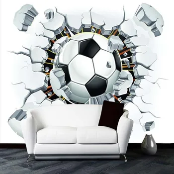 3d futbal tapety šport pozadí nástenná maľba obývacia izba gauč spálňa futbal TV pozadie Vlastná Veľkosť vinyl