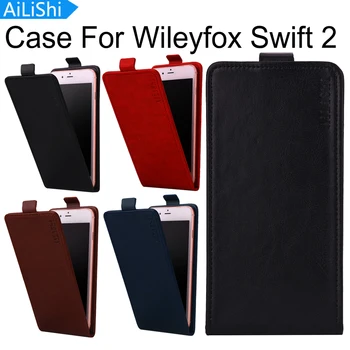 AiLiShi 4-Farby Pre Wileyfox Swift 2 Prípad Luxusné PU Kožené puzdro Hore A Dole Flip Módne Ochranný Kryt Kože S Card