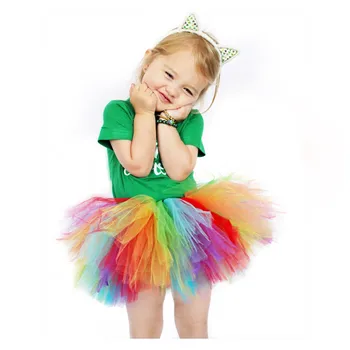 Americké Dievča Balet Tanečné predstavenie Tutu Sukne Rainbow Oka Sukne kojenecká dievča fantasy baby girl party šaty deti oblečenie 1-12Y