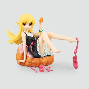 Anime Bakemonogatari Oshino Shinobu Čierne Šaty PVC Akcie Obrázok Zberateľskú Model Bábiky Hračky 12 cm