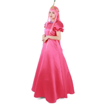 Anime role-playing oblečenie bubble gum princezná ružové šaty crown dospelých žien vlastné Halloween kostýmy