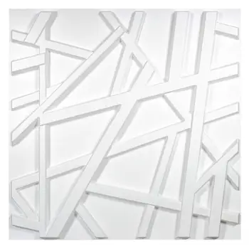 Art3d 50x50cm Domáce Dekorácie PVC 3D Stenové Panely Geometrické Prekročenie Čiary pre Obývacia Izba a Pracovňa(12-List)x