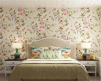 beibehang Americký pastoračnej veľký kvet, spálne, obývacia izba, jedáleň 3d tapeta hrubé non-tkané kozmetika teplé tapety