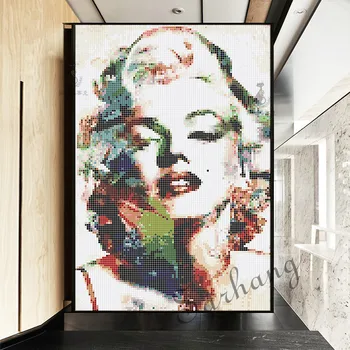 Dekorácie, nástenné maľby mozaikové dlaždice sklenené mozaiky Marilyn Monroe
