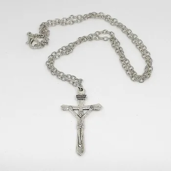 Dámy Malý Krížik Prívesok Jednoduché Klasické Zliatiny Ježiša Krista Náhrdelník Náboženské Ženské Šperky