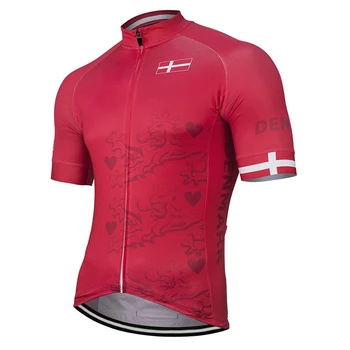Dánsko 2022 Tím Nové Letné Cyklistické Dresy Mužov Cyklistické Cestné Preteky Horských Bicyklov Nosenie Topy Red Riding Cyklistické Oblečenie Na Mieru