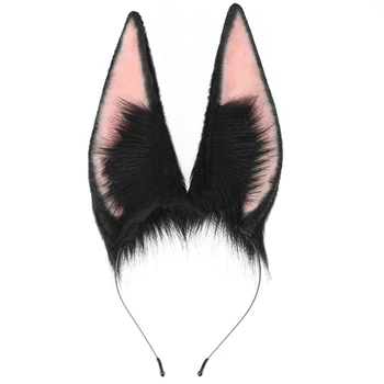 E9LC Roztomilý Zvierat Anime Králik pre MAČKY, Kožušinové Líšky Ucho Čelenka na Vlasy Obruče Vlasy Príslušenstvo