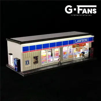 GFANS 1:64 Garážové LED svetlá Diorama LAWSON/ HVIEZDA kaviareň