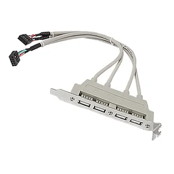 IMC Hot UK Doske 4 Port USB 2.0-9 Pin Hlavičky Držiak Predlžovací Kábel