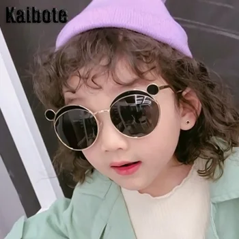 Kaibote S-A602 Roztomilý Kovové Deti slnečné Okuliare Kolo Rám Módne Detské Slnečné Okuliare UV400 Vonkajšie Nosenie, Kvalitné Okuliare