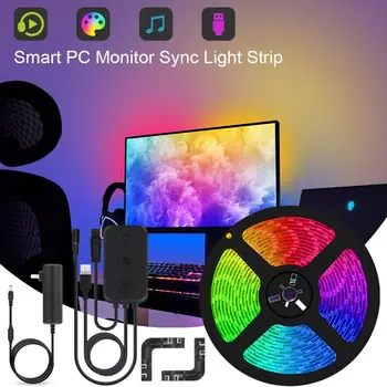 LED RGBIC inteligentné svetelné pásy PC obrazovka synchronizácie hudby atmosféru, svetlo APLIKÁCIE ovládanie hry izba TV pozadí na stenu