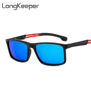 LongKeeper Ultralight Polarizované slnečné Okuliare Muži Ženy Klasické TR90 Námestie Slnečné Okuliare Retro Jazdy Cestovné Okuliare UV400 Oculos
