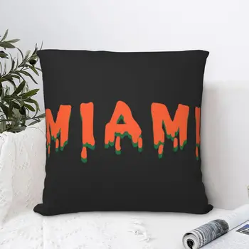 Miami Odkvapkávanie Logo obliečka na Vankúš Štvorcový Vankúš zábavné Zips Domov Dekoratívne Polyester pre Auto Jednoduché 45*45 cm