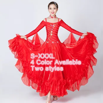 Moderný tanec, spoločenský tanec šaty s príveskom, putá šaty Valčík Tango štandardné súťaže kostýmy