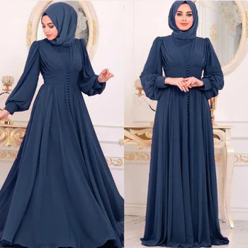 Moslimské Ženy Šaty Pakistanskej Šaty Shalwar Kamize Šifón Eid Mubarak Strana Večer Dlhé Šaty Arabčina Turecký Islamské Oblečenie