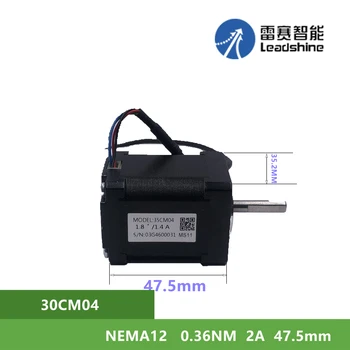 NEMA12 Leadshine 35CM04 0.36 Nm 2A 2 fázy Stepper Motor Hriadeľ Priemer 5mm