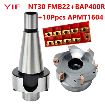 NT30 FNB22 držiaka nástroja+BAP400R+10pcs APMT1604 karbidu vložky pre CNC sústruh tvár endmill stroj toolsadapter Morse Kužeľ