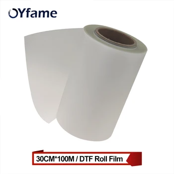 OYfame 30 cm*100m A3 DST Film Roll PET Fólie Pre A3 DST Tlačiareň tričko tlač stroj PET Prenos Film A3 PET Film Roll
