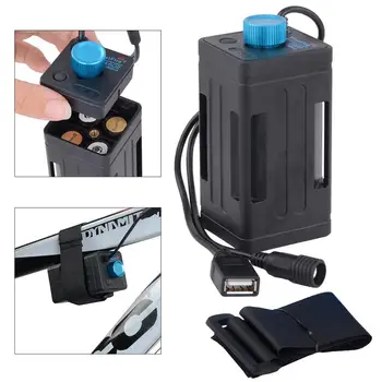 Prenosné Praktické Nepremokavé Batérie Prípade Box s USB Rozhranie, Podpora 4 x 18650 Batérie pre cyklistov LED Svetlo