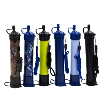 Prenosné Vojak Tlak Vody Filter Čistička Turistika Kempovanie Prežitie Núdzové Bezpečnosť ABS Outdoorové Športy Survival Kit