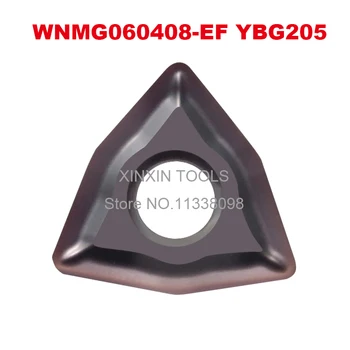 Pôvodné ZCC WNMG060408-EF YBG205 Nudné CNC Sústruženie Nástroj Karbidu Vložky z Nehrdzavejúcej Ocele WNMG 060408 Sústruh