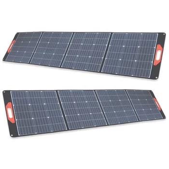 Skladacia prenosný solárny panel 200W, Prenosné Monokryštalické Flexibilný Skladací pre notebook S Vode Odolné Pre Vonkajšie Použitie