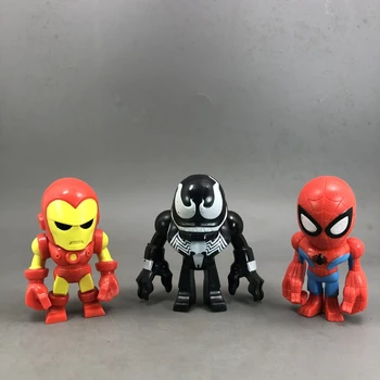Skutočné Bandai Avengers Q Verzia Ruku Robiť Jed Iron Man Spider-Man Hotový Výrobok Spoločné Pohyblivý OBRÁZOK HRAČKA