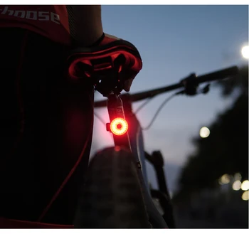 Smart Fahrrad Rücklicht Auto Štart/Stop Brems Snímanie IPx6 Wasserdichte USB Lade Radfahren Schwanz Rücklicht Bike LED Svetlo