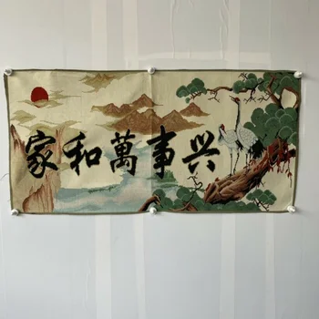 Starý Čínsky Hodváb Výšivky Thangka Maľovanie Nástenná Maľba