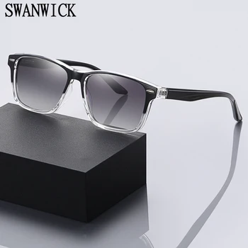 Swanwick štvorcový rám polarizované slnečné okuliare slnečné okuliare pre mužov nit TR90 ženy čierna modrá módne doplnky Európskej unisex