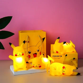 [TAKARA TOMY]2022 Hot Predaj Pokémon Pikachu Tvorivé Čítanie Roztomilý Kreslený Dovolenku Dar Stôl, Nočný Stolík Svetlá Ozdoby A22092302