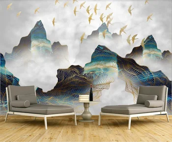 Vlastné nástenné tapety 3D nový Čínsky štýl abstrakt atrament krajiny, spálne, obývacia izba TV pozadí na stenu