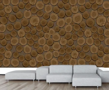 Vlastné nástenné tapety 3D5D8D jednoduché prírodné ročné kruhy póry dreva moderný minimalistický póry dreva pozadí