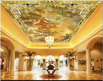 Vlastné strop tapety 3d strop, nástenné maľby, tapety, Európsky štýl olejomaľba vzor zenith nástenná maľba na stenu papiere domova