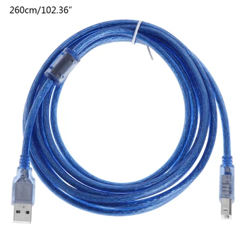 Vysoká Rýchlosť Transparentná Modrá USB 2.0 Kábel Tlačiarne Typu Mužského Typu B Male, Dual Tienenie 0,3 m, 1 m, 1,5 m, HCCY
