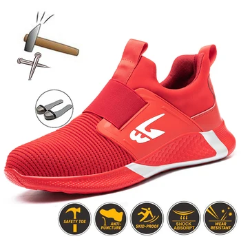 Ľahký bezpečnostnú pracovnú obuv priedušná dezodorant na nohy oceľovou špičkou topánky punkcia odolné športové pohodlné topánky práce vonku