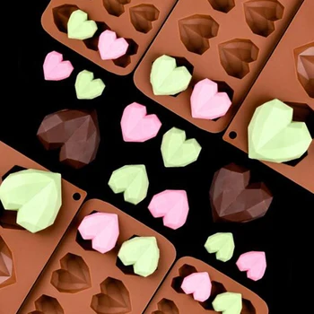 15 Dutín Mini Srdce Čokoláda Silikónové Formy Candy Formy Gummy Jelly Plesne Tortu Dekorácie, Kuchynské Príslušenstvo