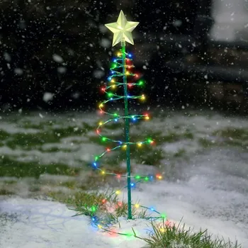 1PC LED Vianočné Slnečné Svetlo Vonkajšie Nový Rok Záhradné Dekorácie Nepremokavé String Svetlá Dovolenku Strany Slnečného svetla Víla Garland 2