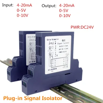 35mm Signál Izolant 4-20mA 0-5v 0-10v Zásuvné Prevodník 0-10v Analógový na Digitálny Signál Snímača