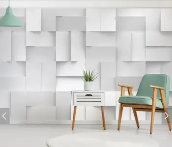 3D Stereo Abstraktné Geometrické Tapety nástennú maľbu Šedé Pozadie, Tapety, Domov Wall Art Decor Wall Paper Roll abstraktných de parede