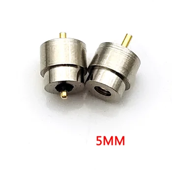 5set 5mm, 2 S Magnetom jeden Jar-Naložené Magnetické Kábel Pogo pin Konektor na nabíjanie Silu muž žena Sondy 5-12V Drôt Spájkovanie, typ