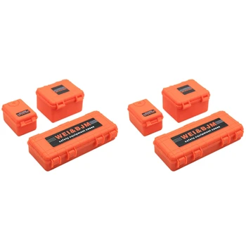 6Pcs Plastové Rc Auto Úložný Box Dekorácie Nástroj Pre Traxxas Trx4 Axial Scx10 90046 D90 Orange