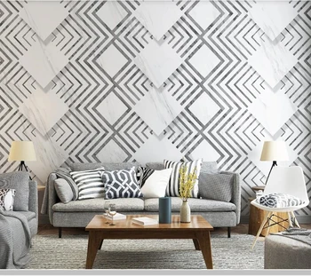 Abstraktných de parede Mramoru geometrické 3D stereo čierne stožiare a biele tapety,obývacia izba tv na stenu stenu spálne papiere domova