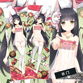 Anime Priliehajú na Telo obliečka na Vankúš Hra Azur Lane Nagato Dakimakura Dlho 160x50/35x55cm Vankúš Dvojité Bočné Krytie Sexy Vankúš Dospelých