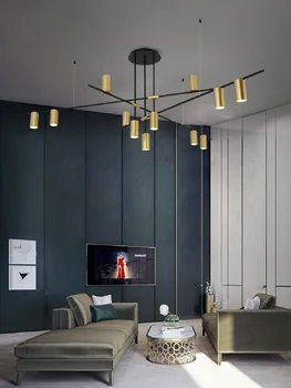 Autor obývacia izba luster možno použiť v moderný minimalistický villa zlatá / čierna lampa minimalistický jedáleň lampa AC90-260v